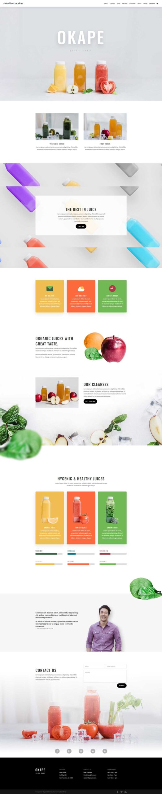 juice shop demo page