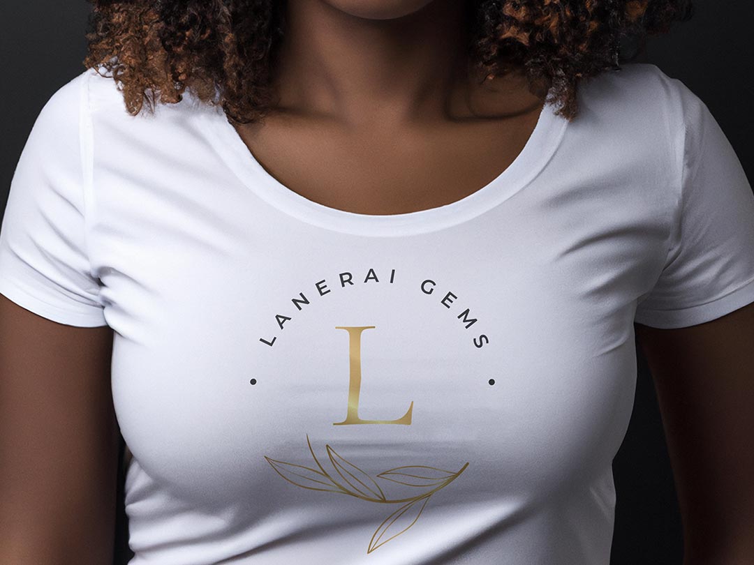 lanerai gems logo mockup